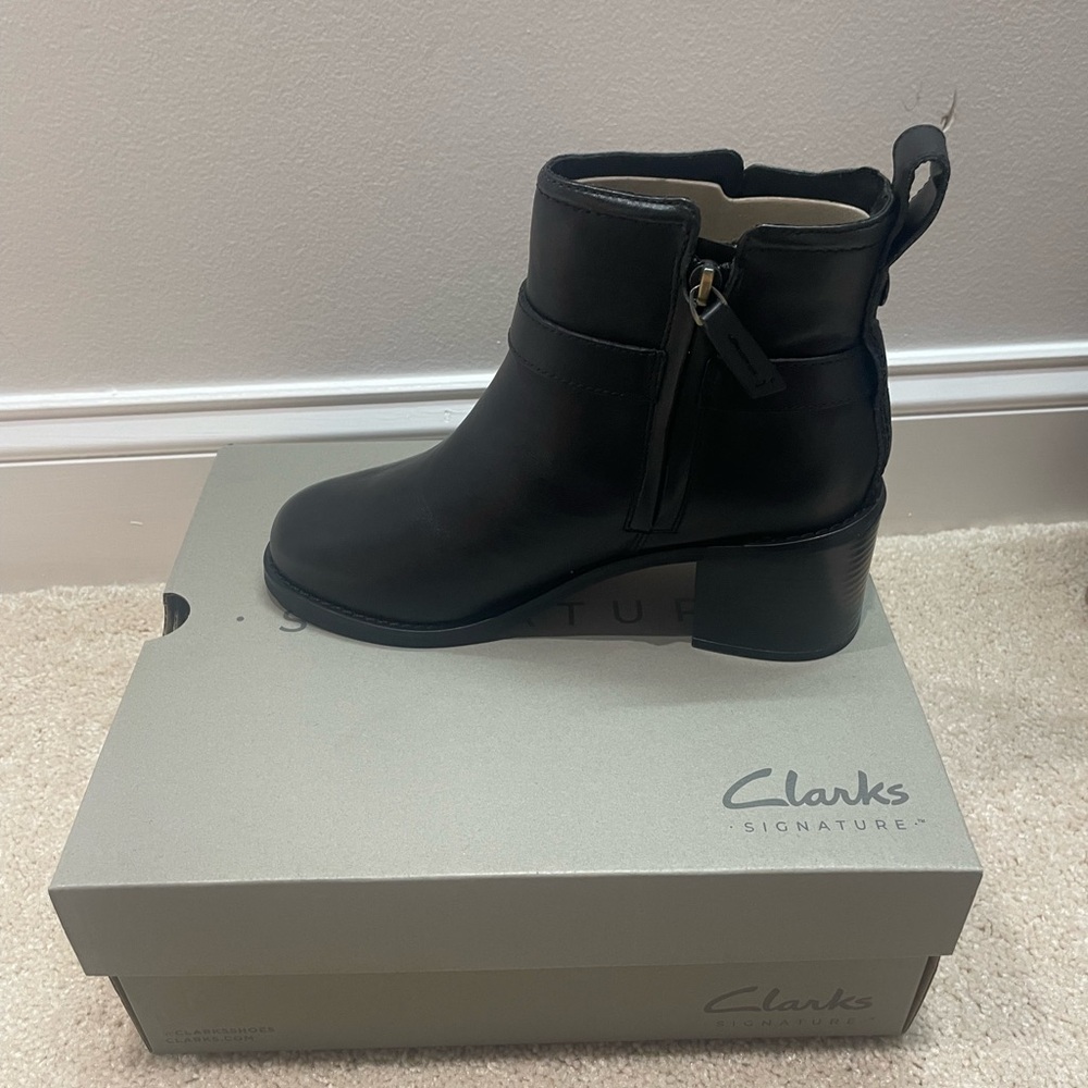 Clarks Signature Black Ankle Boots